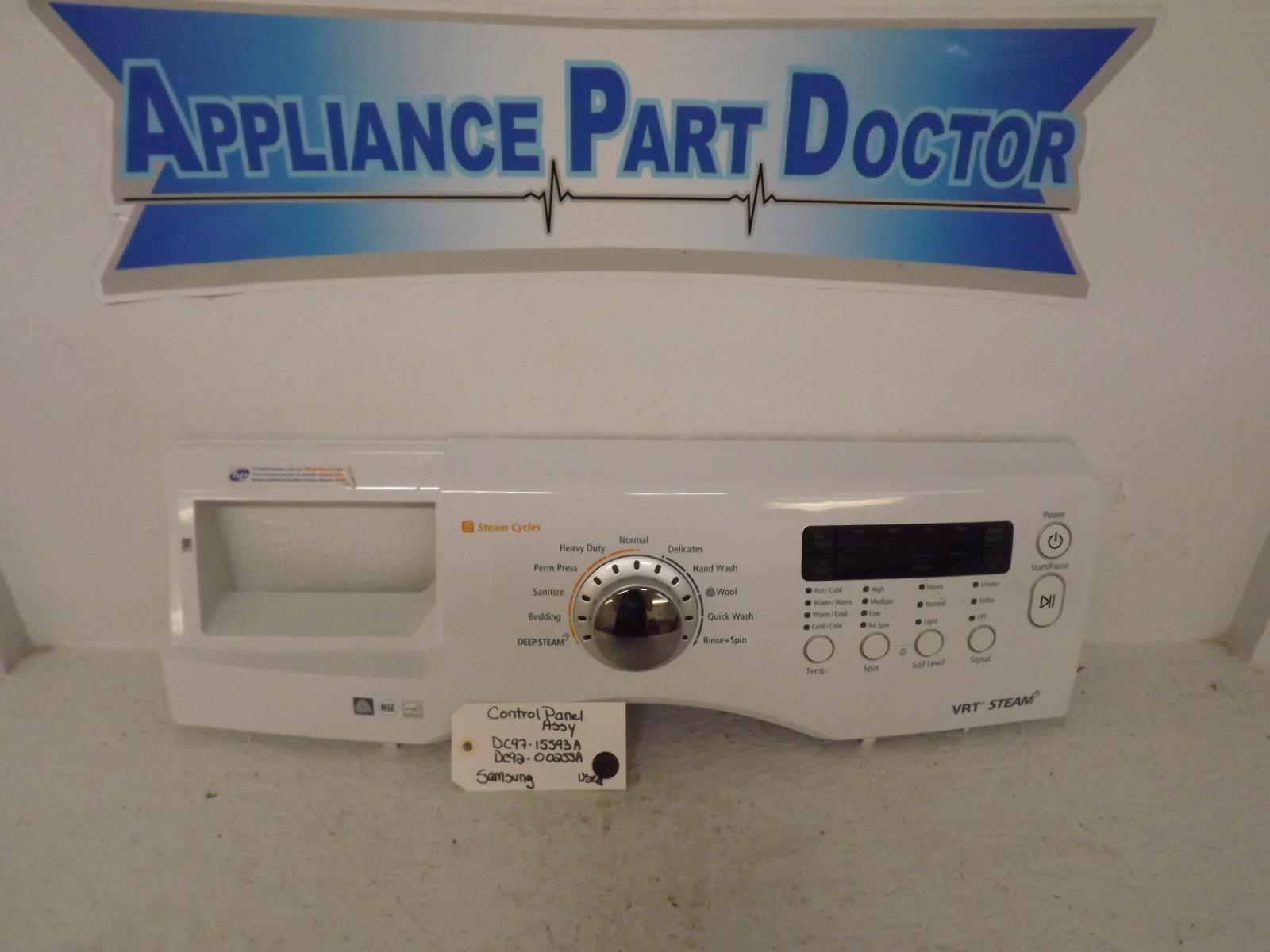 Samsung Washer DC97-15593A DC92-00255A Control Panel Assembly Used Samsung Washer DC97-15593A DC92-00255A Control Panel Assembly Used